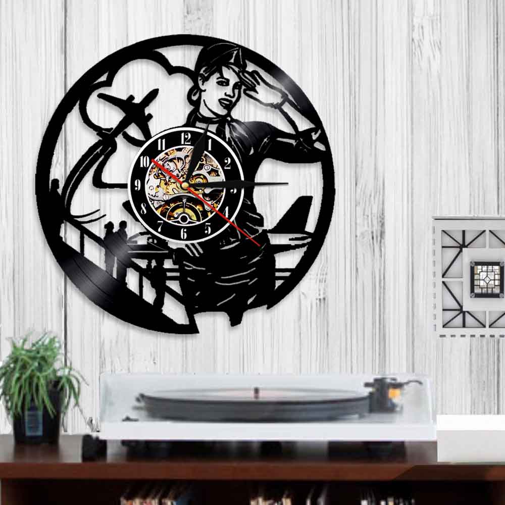 Horloge Murale Design | Hôtesse de l'Air | Designix - Horloge murales    - https://designix.fr/