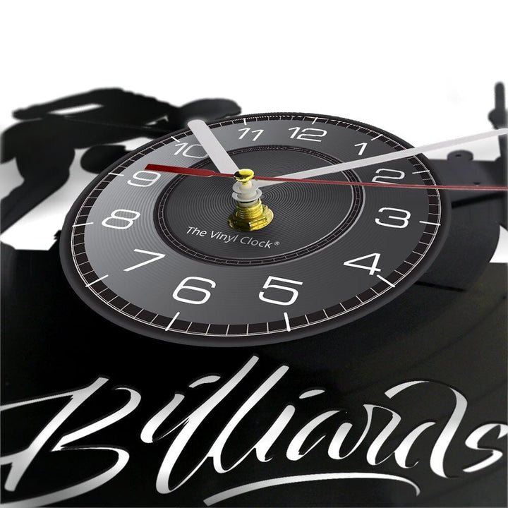 Horloge Murale Design | Joueur de Billard | Designix - Horloge murales    - https://designix.fr/