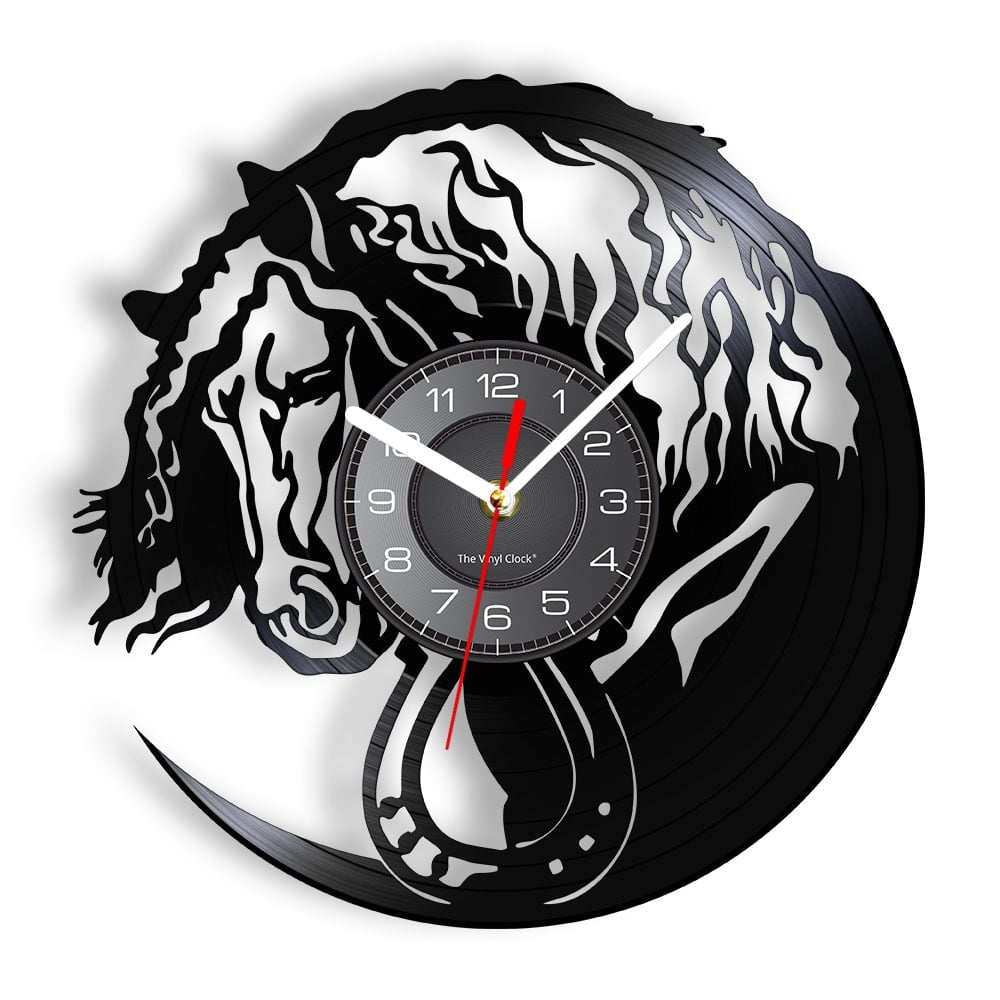 Horloge Murale Design | Le Cheval | Designix - Horloge murales Sans LED 30 cm  - https://designix.fr/