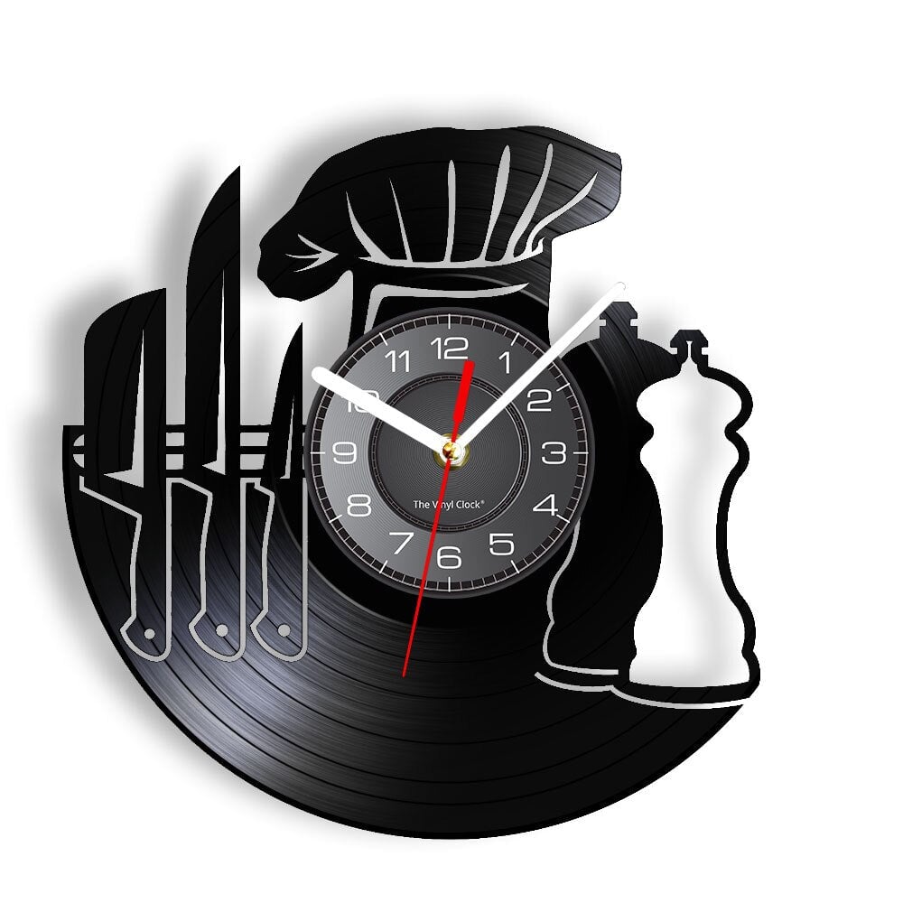 Horloge Murale Design | Les instruments du Cuisinier | Designix - Horloge murales Sans LED 30 cm  - https://designix.fr/
