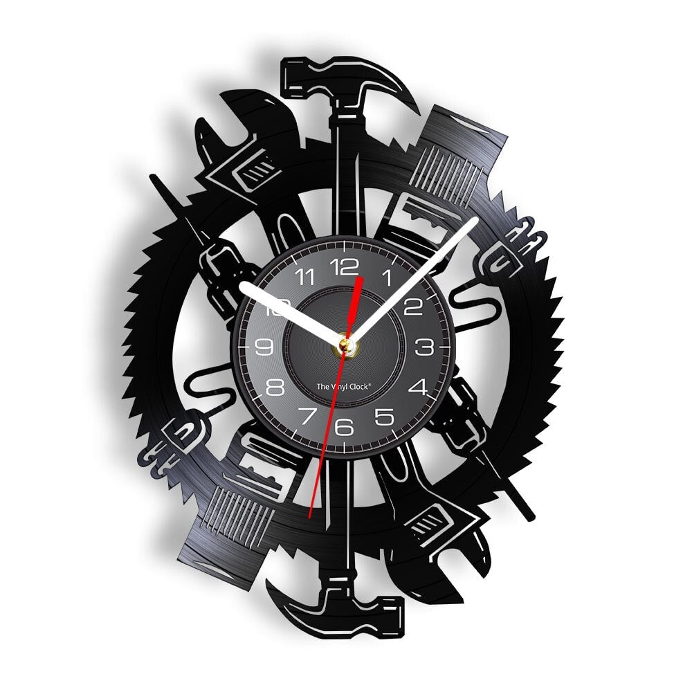 Horloge Murale Design | Les Outils de l'artisan | Designix - Horloge murales Sans LED 30 cm  - https://designix.fr/