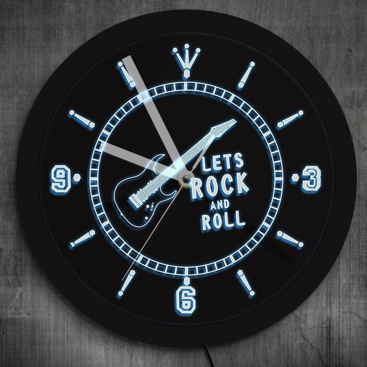 Horloge Murale Design | Let's Rock and Roll | Designix - Horloge murales    - https://designix.fr/
