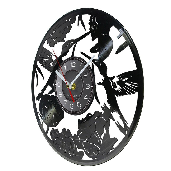 Horloge Murale Design | L'oiseau des Roses | Designix - Horloge murales    - https://designix.fr/