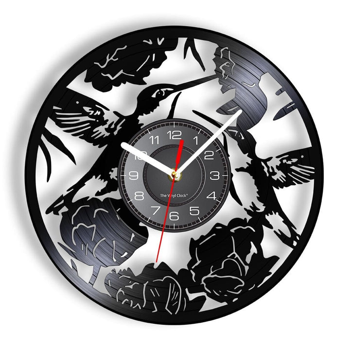 Horloge Murale Design | L'oiseau des Roses | Designix - Horloge murales Sans LED 30 cm  - https://designix.fr/