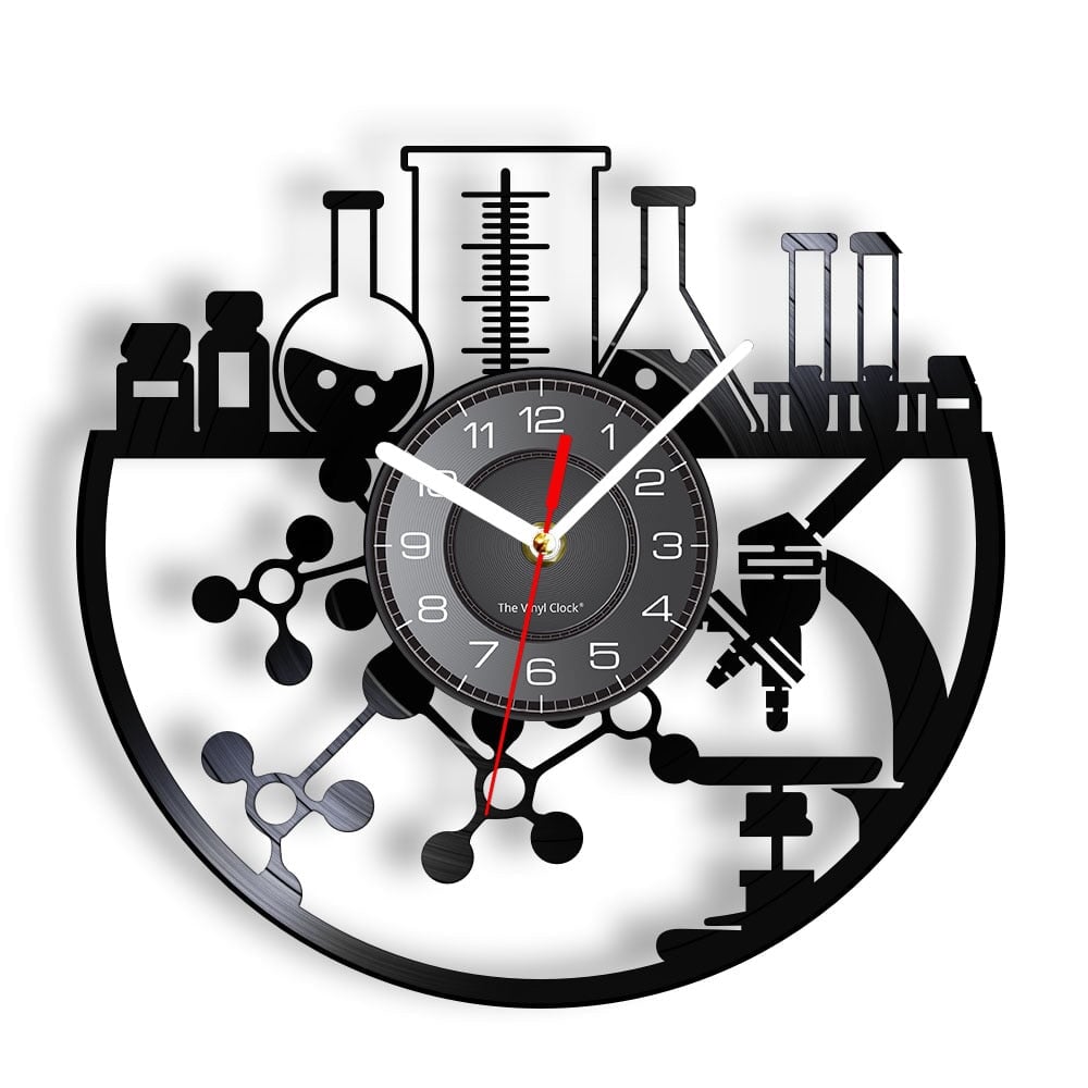 Horloge Murale Design | Matériels de chimie | Designix - Horloge murales Sans LED 30 cm  - https://designix.fr/
