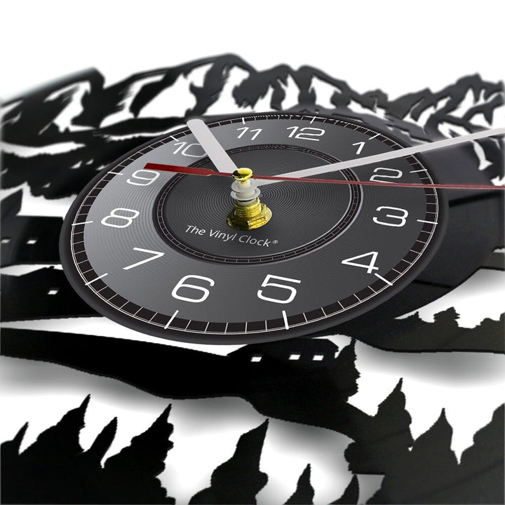 Horloge murale design | Montagne des Alpes | Designix - Horloge murales    - https://designix.fr/