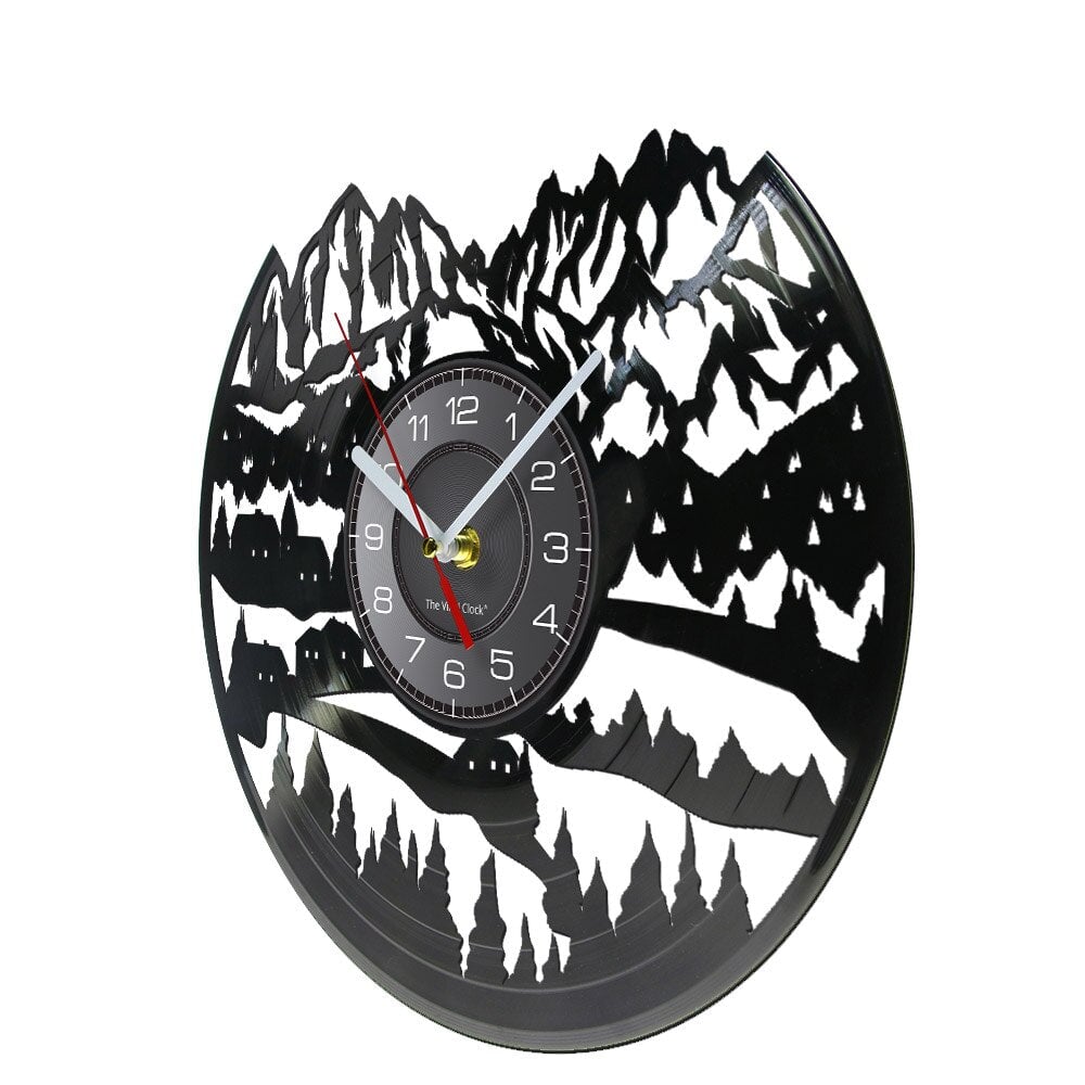 Horloge murale design | Montagne des Alpes | Designix - Horloge murales    - https://designix.fr/