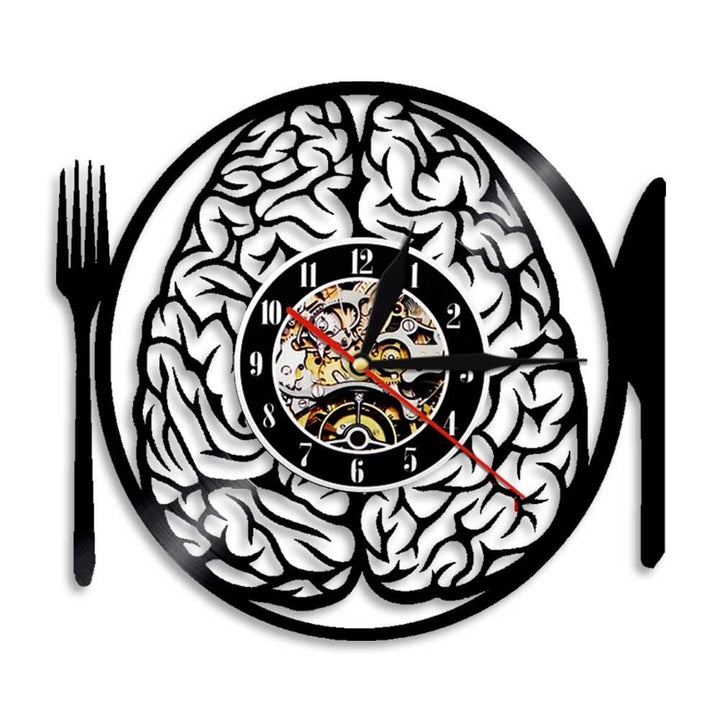 Horloge Murale Design | Ne mange pas mon cerveau | Designix - Horloge murales Sans LED   - https://designix.fr/