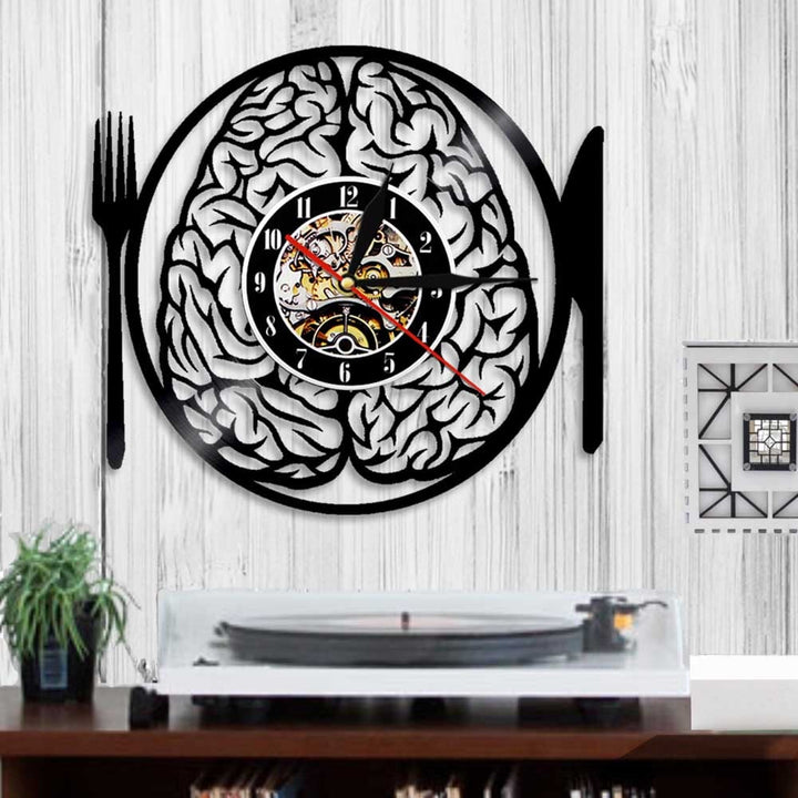 Horloge Murale Design | Ne mange pas mon cerveau | Designix - Horloge murales    - https://designix.fr/