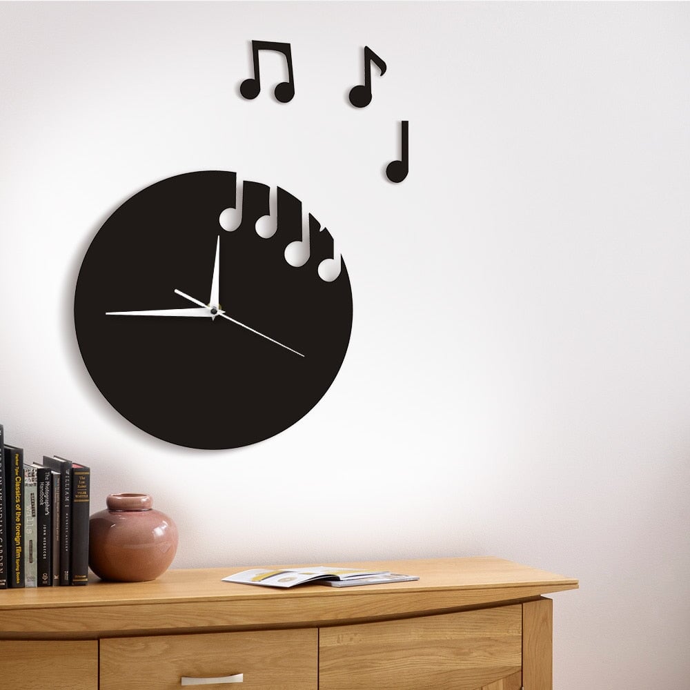 Horloge Murale Design | Note de Musique | Designix - Horloge murales    - https://designix.fr/
