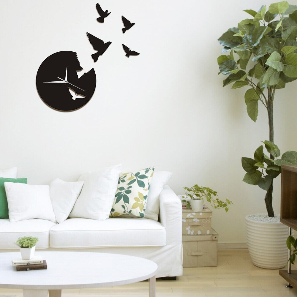 Horloge Murale Design | Oiseau volant | Designix - Horloge murales    - https://designix.fr/