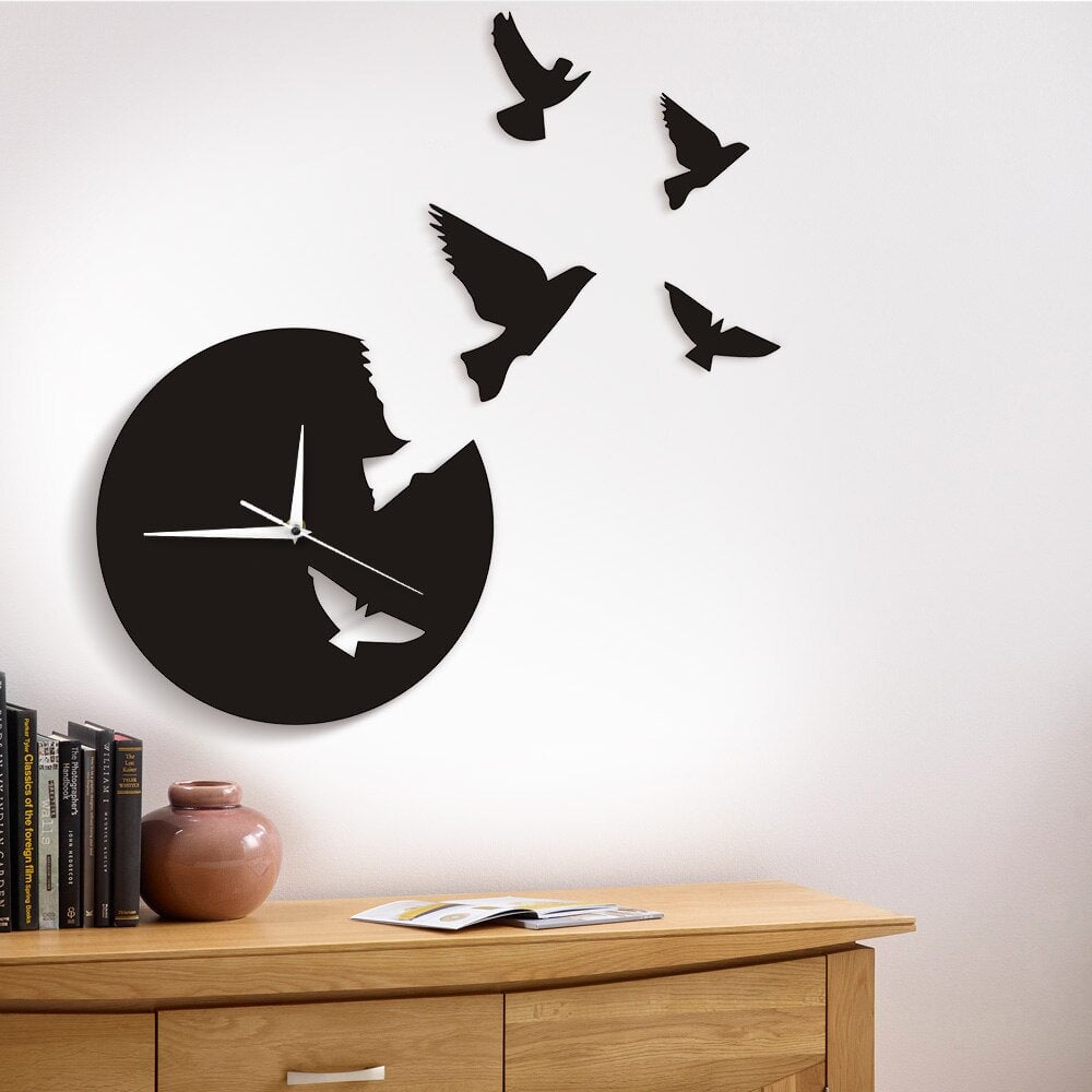 Horloge Murale Design | Oiseau volant | Designix - Horloge murales    - https://designix.fr/
