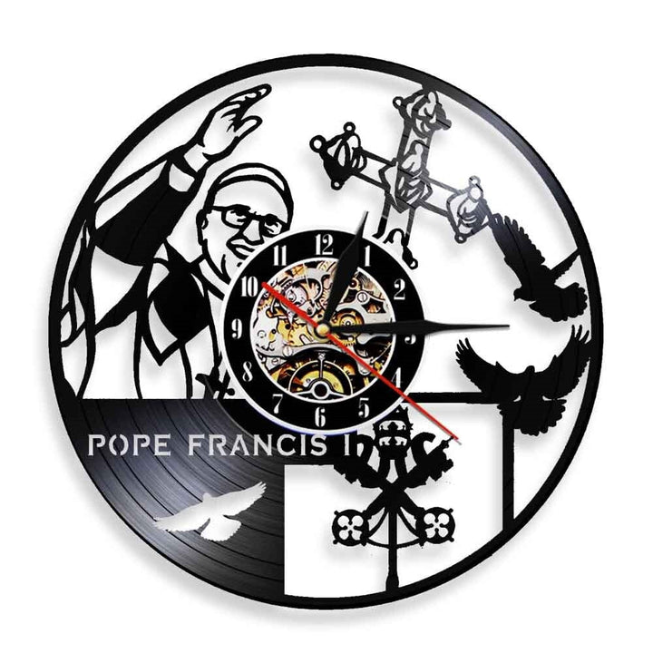 Horloge Murale Design | Pape François | Designix - Horloge murales Sans LED   - https://designix.fr/