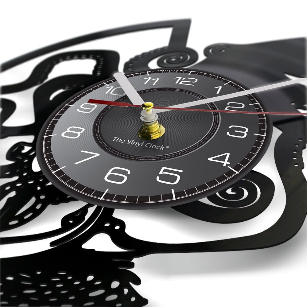 Horloge murale design | Pieuvre noire | Designix - Horloge murales    - https://designix.fr/