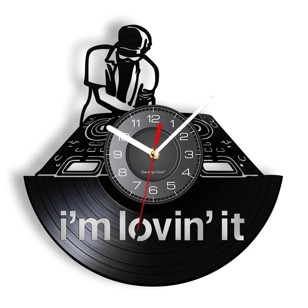 Horloge Murale Design | Platine de DJ | Designix - Horloge murales Sans LED 30 cm  - https://designix.fr/