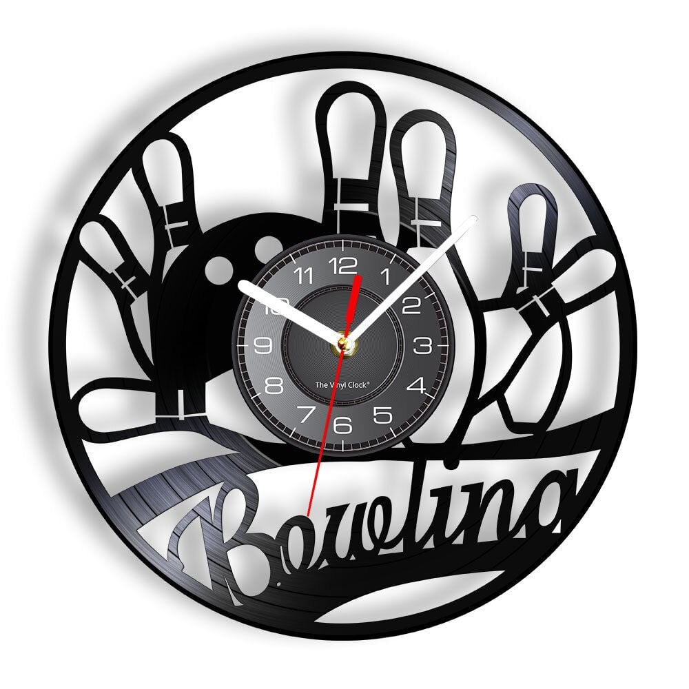 Horloge Murale Design | Quille de Bowling | Designix - Horloge murales Sans LED 30 cm  - https://designix.fr/