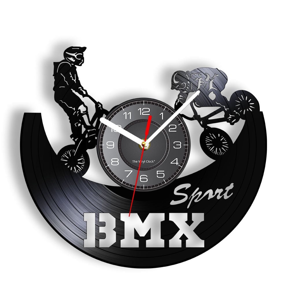 Horloge murale design | Rampe bmx | Designix - Horloge murales Sans LED 30 cm  - https://designix.fr/