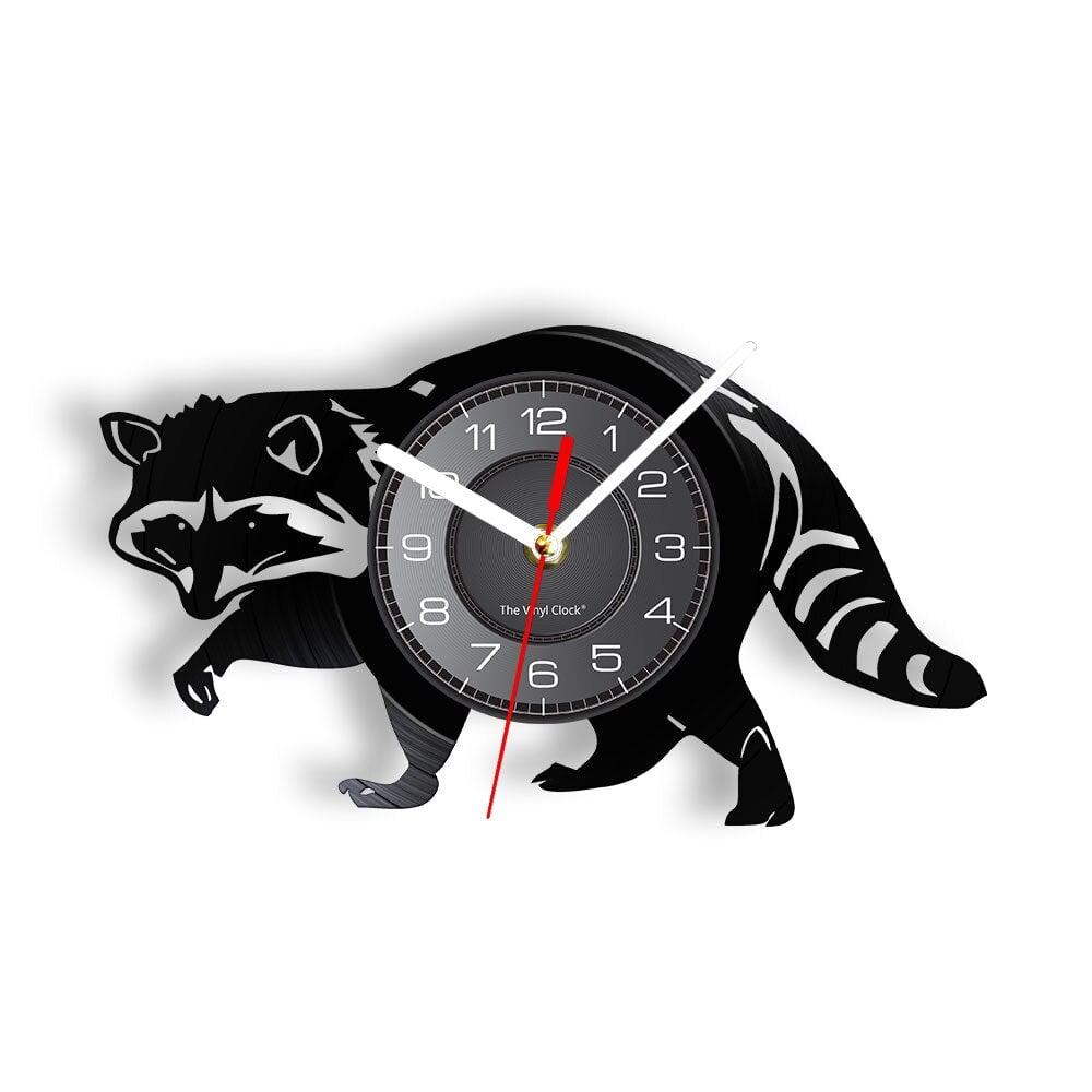 Horloge Murale Design | Raton laveur | Designix - Horloge murales Sans LED 30 cm  - https://designix.fr/