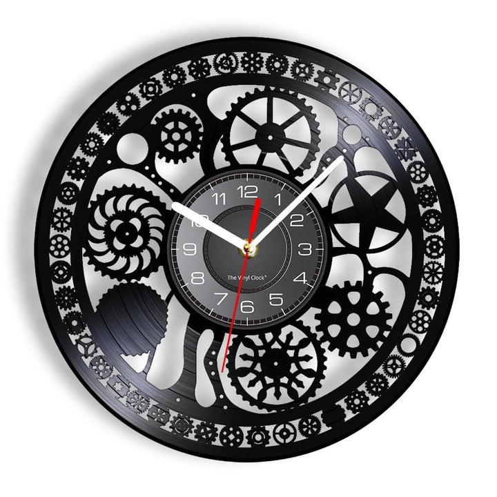 Horloge Murale Design | Roues dentées Steampunk | Designix - Horloge murales Sans LED 30 cm  - https://designix.fr/