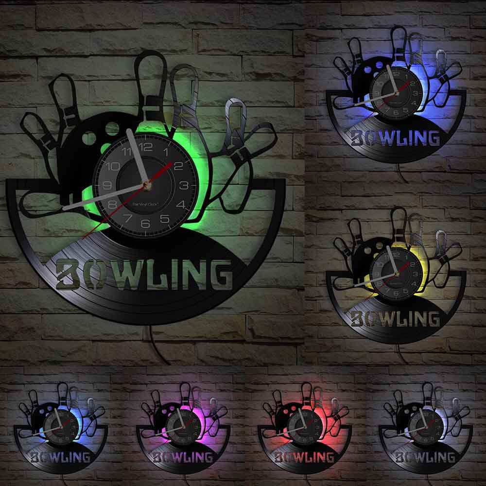 Horloge Murale Design | Spare Bowling | Designix - Horloge murales Avec LED 30 cm  - https://designix.fr/