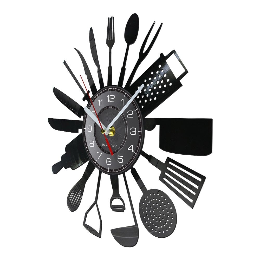Horloge Murale Design | Ustensiles de cuisine | Designix - Horloge murales    - https://designix.fr/