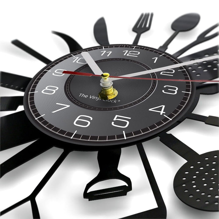 Horloge Murale Design | Ustensiles de cuisine | Designix - Horloge murales    - https://designix.fr/