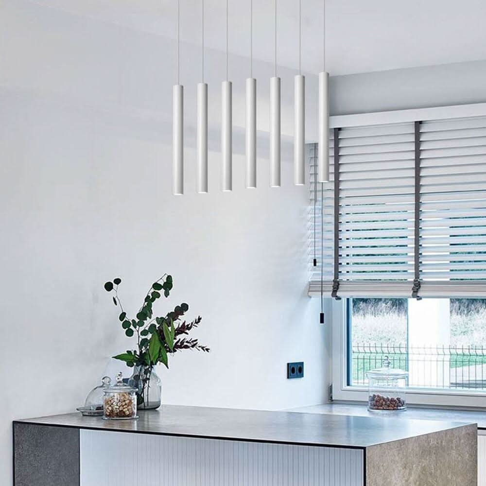 Lampe Cuisine Suspendue Métal | Lila - Designix Suspension luminaire Blanc 30cm Blanc