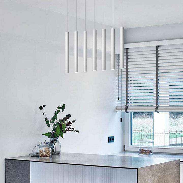 Lampe Cuisine Suspendue Métal | Lila - Designix Suspension luminaire Blanc 30cm Blanc