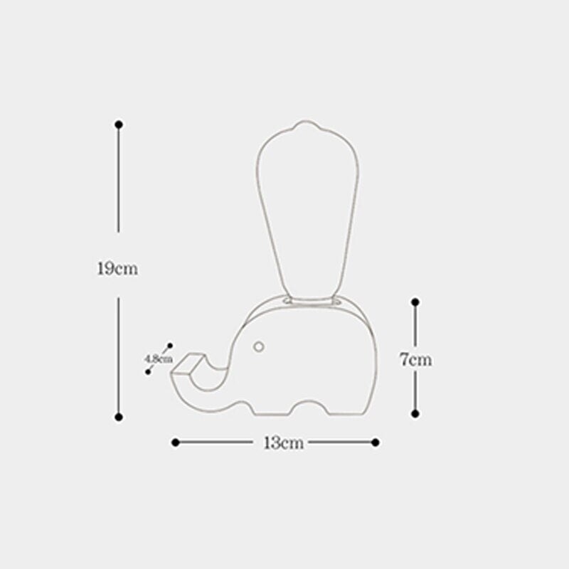 Lampe de Chevet Animaux | Lueur Créative | Designix - Lampe de chevet Eléphant | 19 x 13 cm   - https://designix.fr/