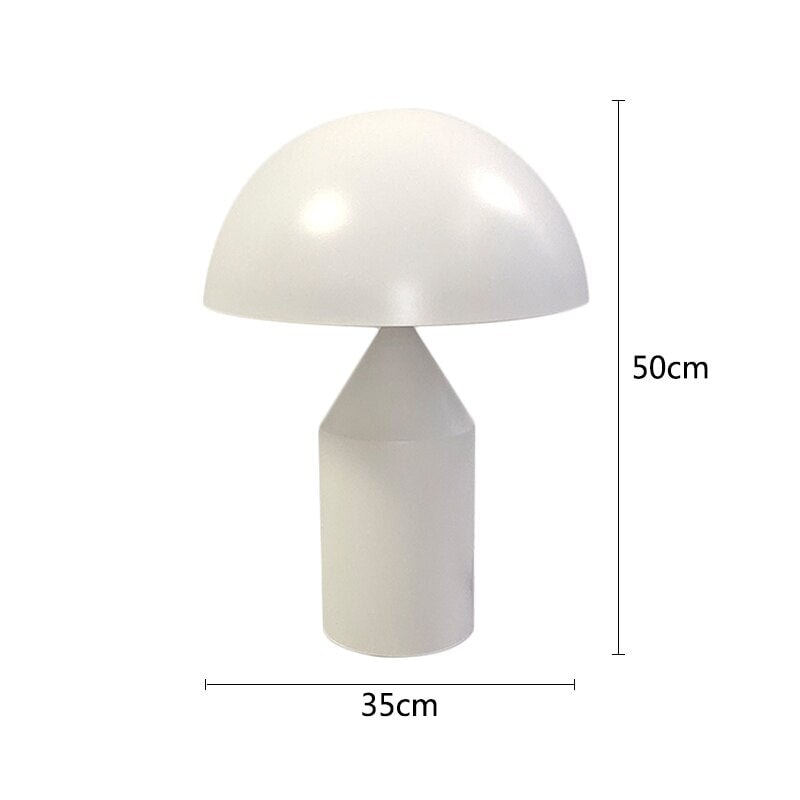 Lampe de Chevet Champignon | Lueur Élégante | Designix - Lampe de chevet Blanc 35cm   - https://designix.fr/