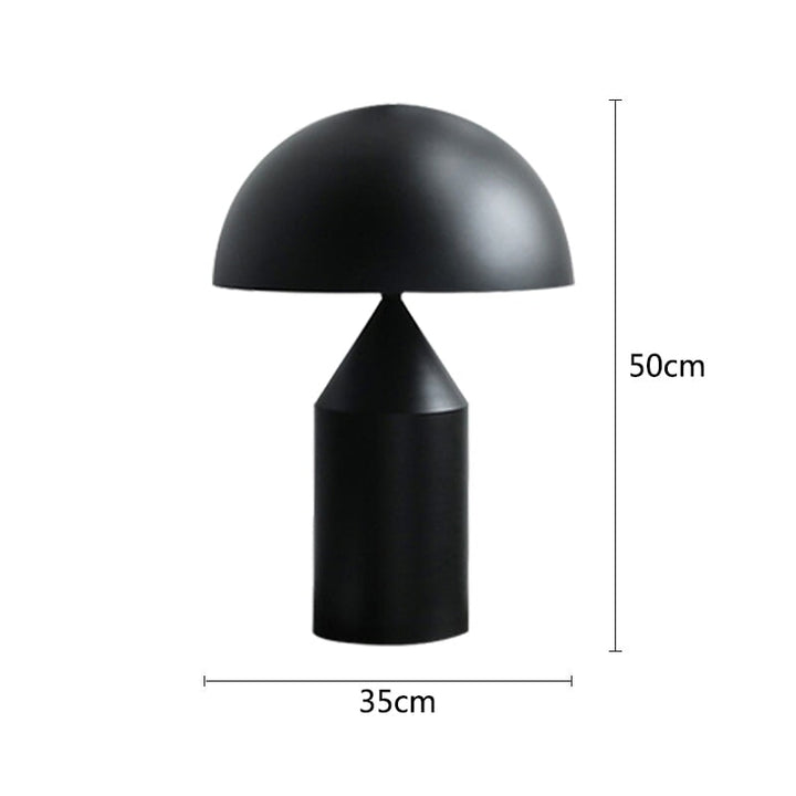 Lampe de Chevet Champignon | Lueur Élégante | Designix - Lampe de chevet Noir 35cm   - https://designix.fr/
