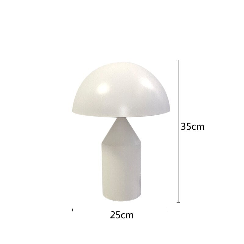 Lampe de Chevet Champignon | Lueur Élégante | Designix - Lampe de chevet Blanc 25cm   - https://designix.fr/