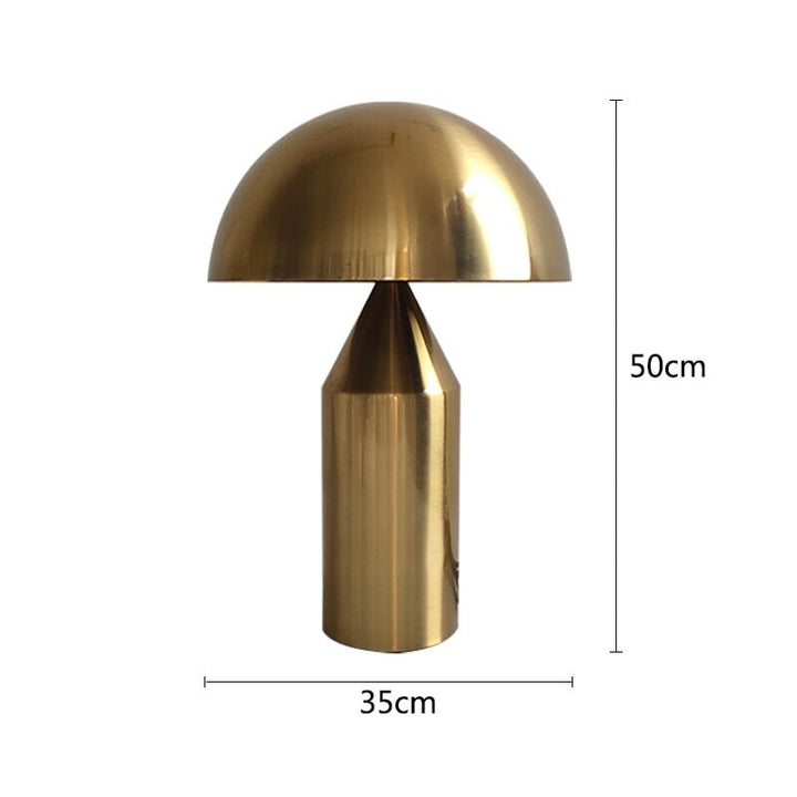 Lampe de Chevet Champignon | Lueur Élégante | Designix - Lampe de chevet Doré 35cm   - https://designix.fr/