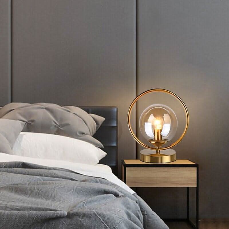 Lampe de Chevet Dorée | Lueur Créative - Designix Lampe de chevet Ambre