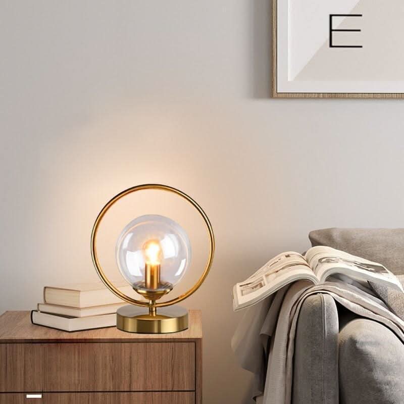 Lampe de Chevet Dorée | Lueur Créative - Designix Lampe de chevet Ambre