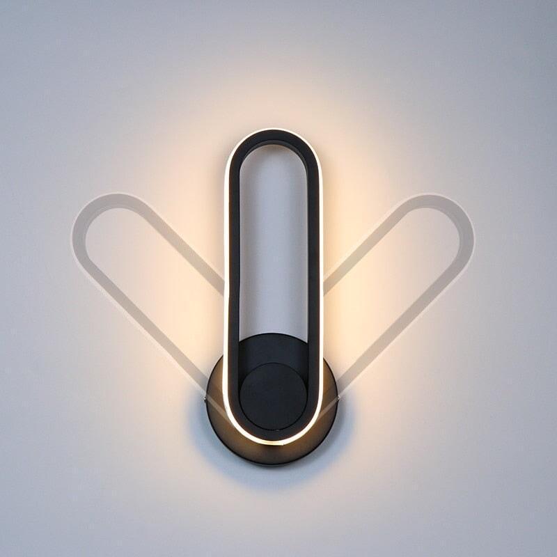 Lampe Murale LED Moderne | Vila - Designix Applique Murale Modèle 01 Noir Blanc chaud (2700 - 3500K)
