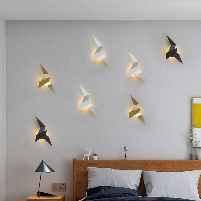 Lampe Murale Métal Moderne Oiseau | Lind - Designix Applique Murale Blanc