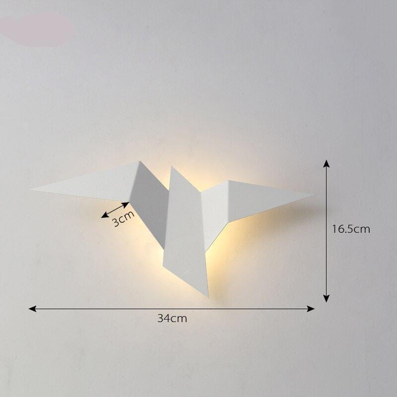 Lampe Murale Métal Moderne Oiseau | Lind - Designix Applique Murale Doré