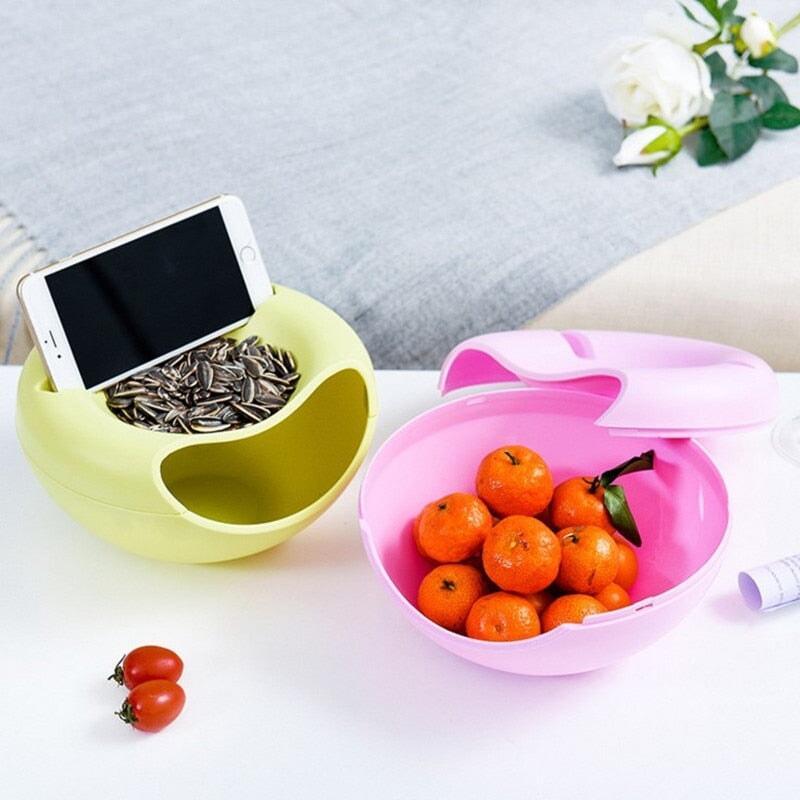 Boîte de rangement pour snacks à double couche | Designix - Amazon - https://designix.fr/