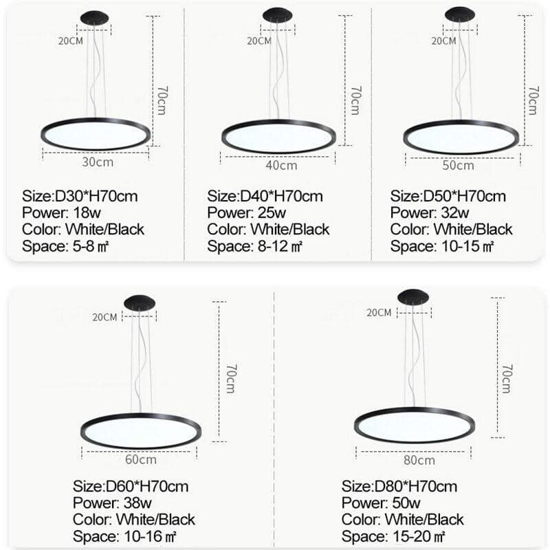 LED Aluminum Pendant Lights Restaurant Indoor Lighting Living Room Bedroom Decor Pendant Lamp 110V 220V Kitchen Hanging Lamps | Designix - 0 - https://designix.fr/