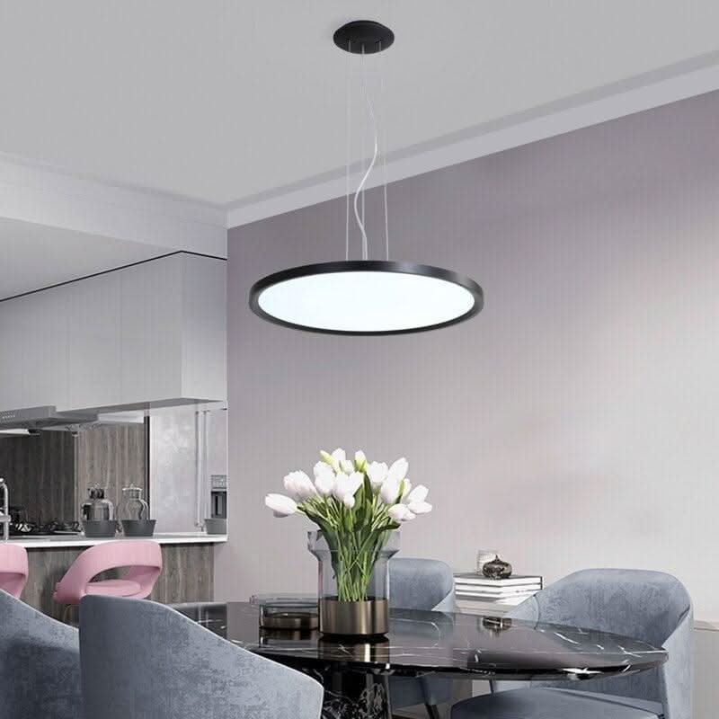 LED Aluminum Pendant Lights Restaurant Indoor Lighting Living Room Bedroom Decor Pendant Lamp 110V 220V Kitchen Hanging Lamps | Designix - 0 Black Dia300mm Cool White NO RC - https://designix.fr/
