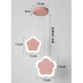 LED Pendant Lights for Children Bedroom Bedside Girl kids Room Home Decor Lighting Romantic Heart Pink Butterfly Hanging Lamp | Designix - 0 B Pink Cold White - https://designix.fr/