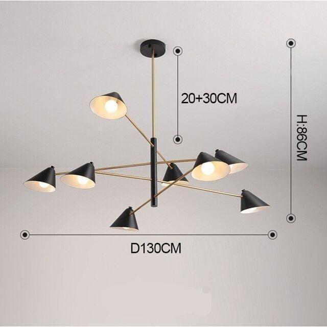 Lustre Chic et Moderne | Éclat Éthéré - Designix Lustre 8 Lumières