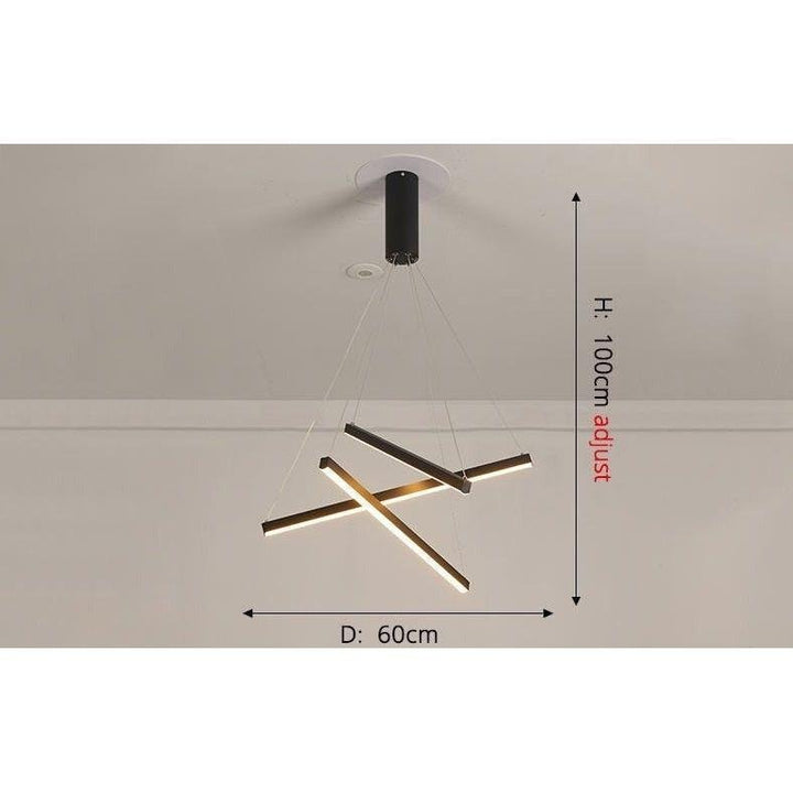 Lustre Chic et Moderne | Lueur Fluxion - Designix Lustre 3 Branches Blanc Chaud