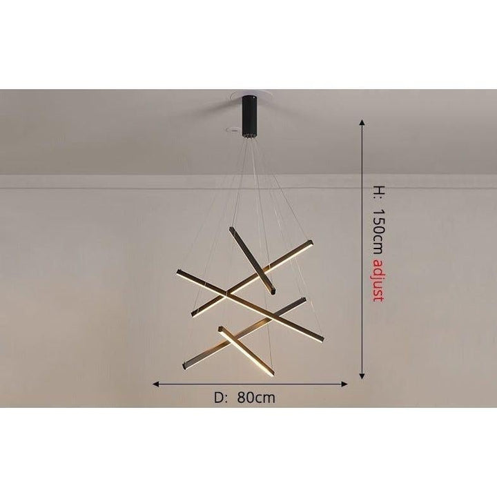 Lustre Chic et Moderne | Lueur Fluxion - Designix Lustre 5 Branches Blanc Chaud