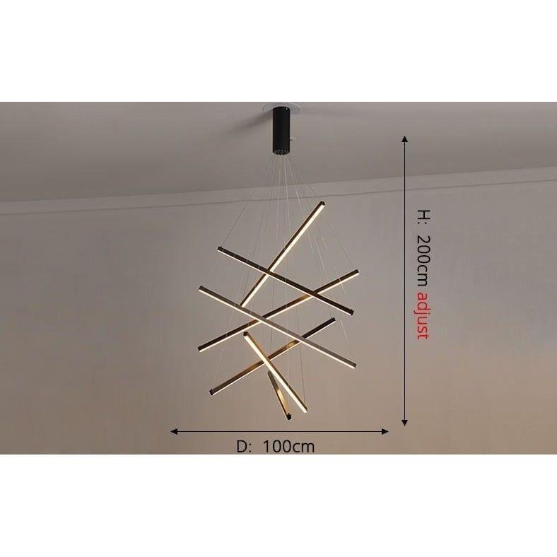 Lustre Chic et Moderne | Lueur Fluxion - Designix Lustre 7 Branches Blanc Chaud