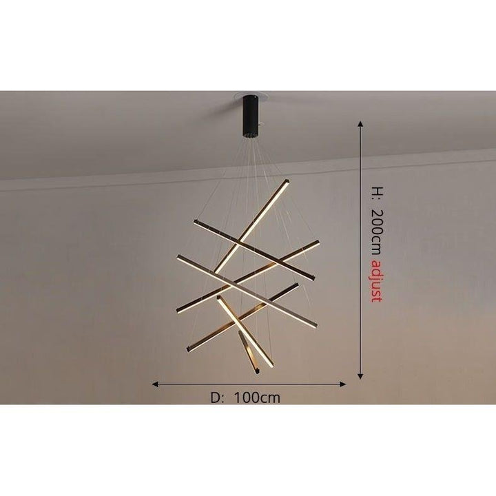 Lustre Chic et Moderne | Lueur Fluxion - Designix Lustre 7 Branches Blanc Chaud