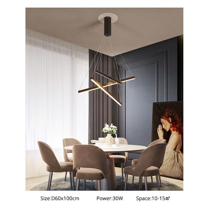 Lustre Chic et Moderne | Lueur Fluxion - Designix Lustre 9 Branches Blanc Chaud