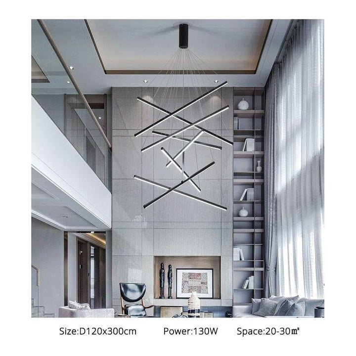 Lustre Chic et Moderne | Lueur Fluxion - Designix Lustre 9 Branches Blanc Chaud