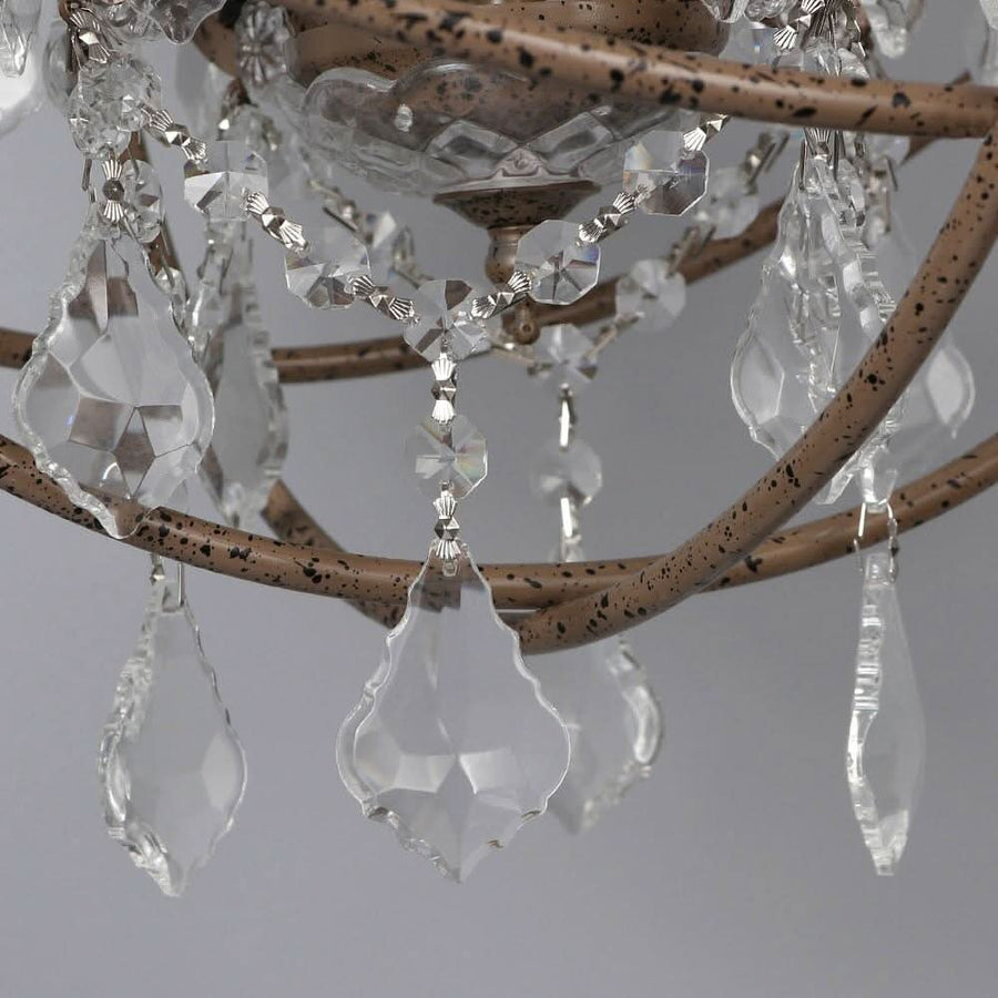 Lustre Vintage Année 70 | Sphère Éclairée - Designix Lustre 4 Lumières